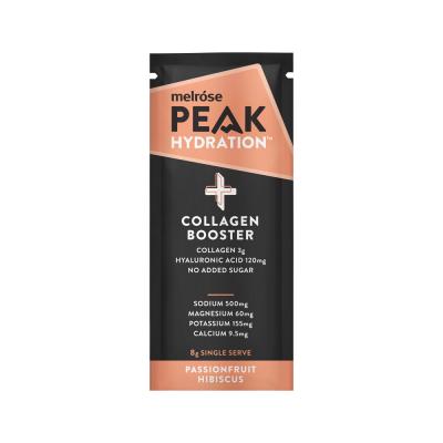 Melrose Peak Hydration + Collagen Booster Passionfruit Hibiscus Sachet 8g x 20 Display